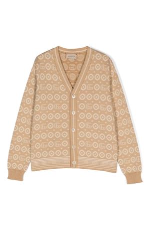 Beige cotton cardigan GUCCI KIDS | 770161XKDRV2441